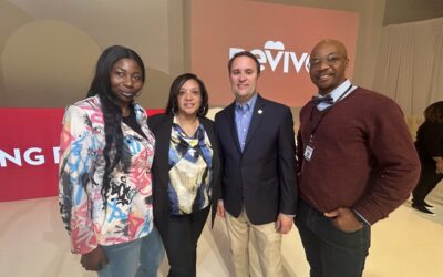 Latonya Roberson, Karen Morrison, Attorney General of Virginia, Jason Miyares, and Sergio Hayes attend Calvary Revival Church Reentry Program.